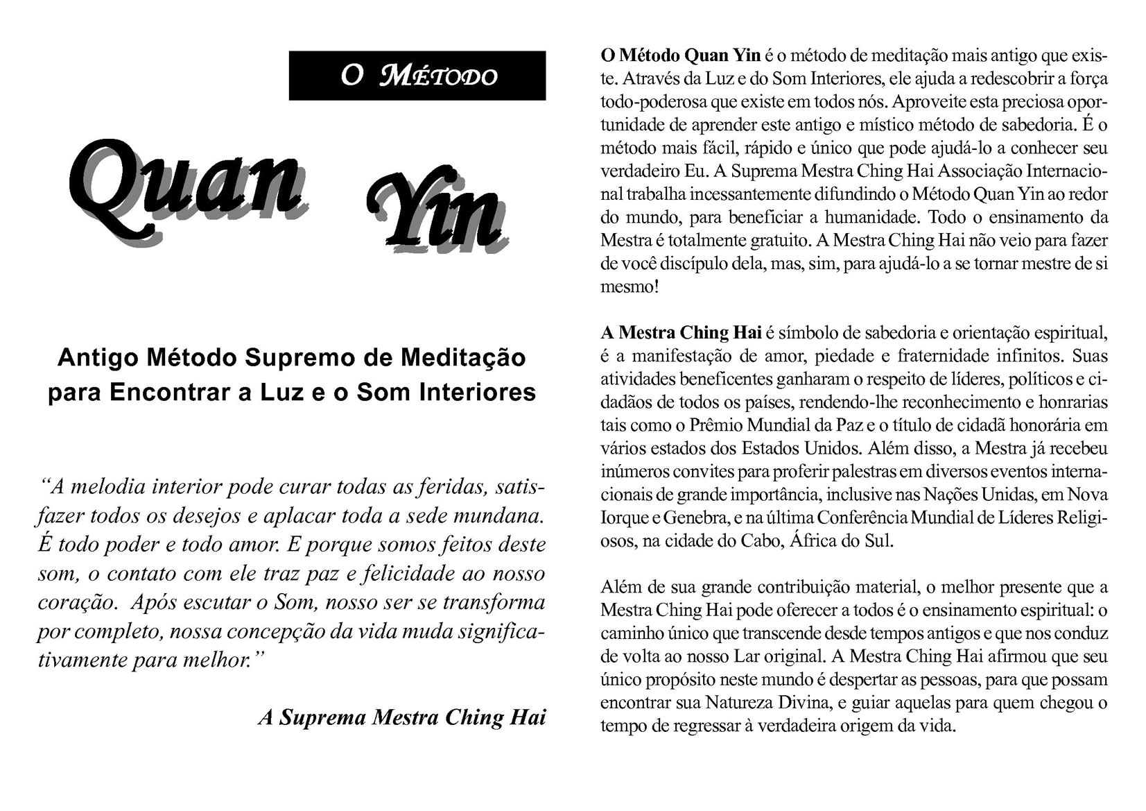 O Método Quan Yin